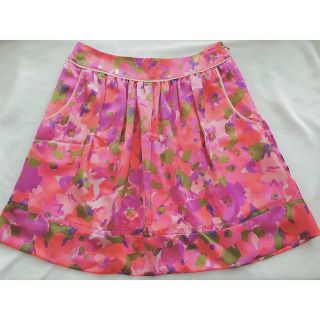 チェスティ(Chesty)のChesty花柄プリントスカート☆ピンク美品膝丈スカート(ひざ丈スカート)