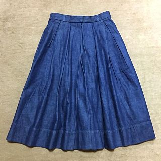 マカフィー(MACPHEE)の【トゥモローランド】MACPHEE デニムスカート 美品(ひざ丈スカート)