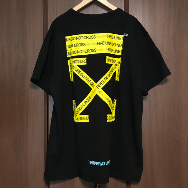 XL OFF-WHITE FIRETAPE TEE Tシャツ