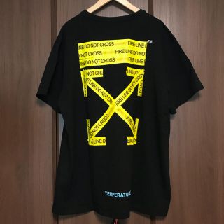 オフホワイト(OFF-WHITE)のXL OFF-WHITE FIRETAPE TEE Tシャツ(Tシャツ/カットソー(半袖/袖なし))