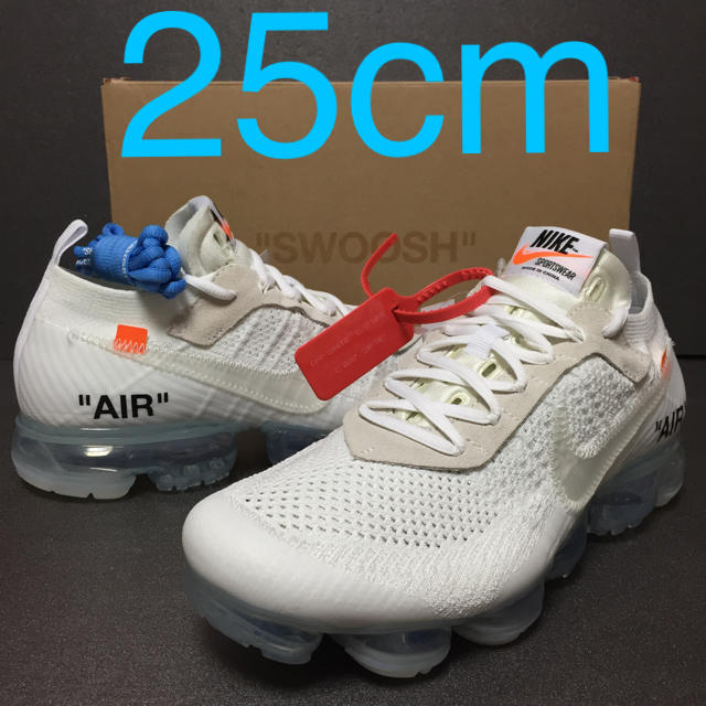 NIKE(ナイキ)の黒タグ 25 NIKE OFF WHITE AIR VAPOR MAX FK 7 メンズの靴/シューズ(スニーカー)の商品写真