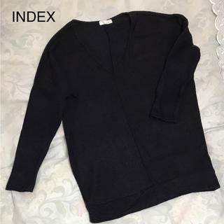 インデックス(INDEX)の【試着のみ】春 ニット ネイビー index  (ニット/セーター)