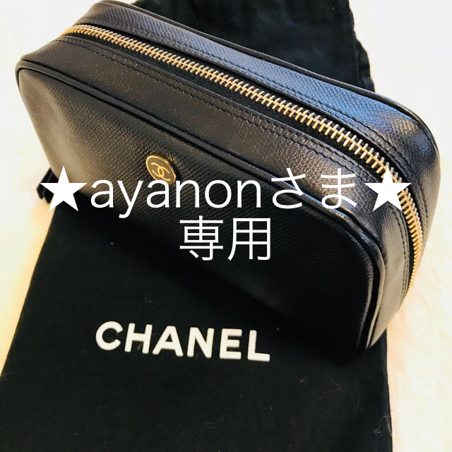 CHANEL - 【ほぼ未使用】CHANEL ココボタン レザーポーチの通販 by ...