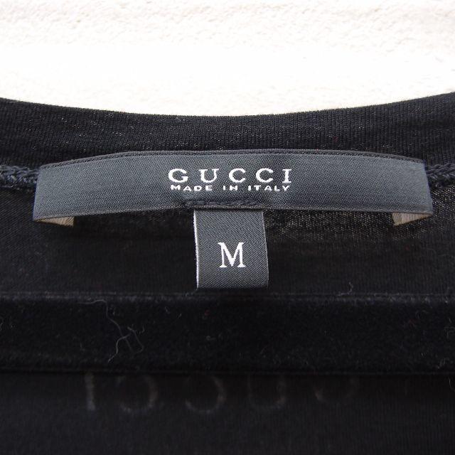 Gucci(グッチ)の美品 グッチ ラメ Tシャツ ブラック Mサイズ　 レディースのトップス(Tシャツ(半袖/袖なし))の商品写真