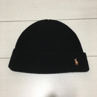 ポロラルフローレン(POLO RALPH LAUREN)のラルフローレン ニット帽 ブラック(ニット帽/ビーニー)