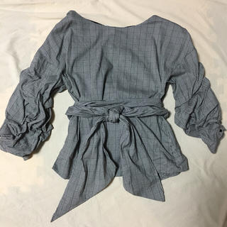 ザラ(ZARA)の☆saka様専用ページ☆ZARA＊グレンチェック＊カシュクールブラウス(シャツ/ブラウス(長袖/七分))