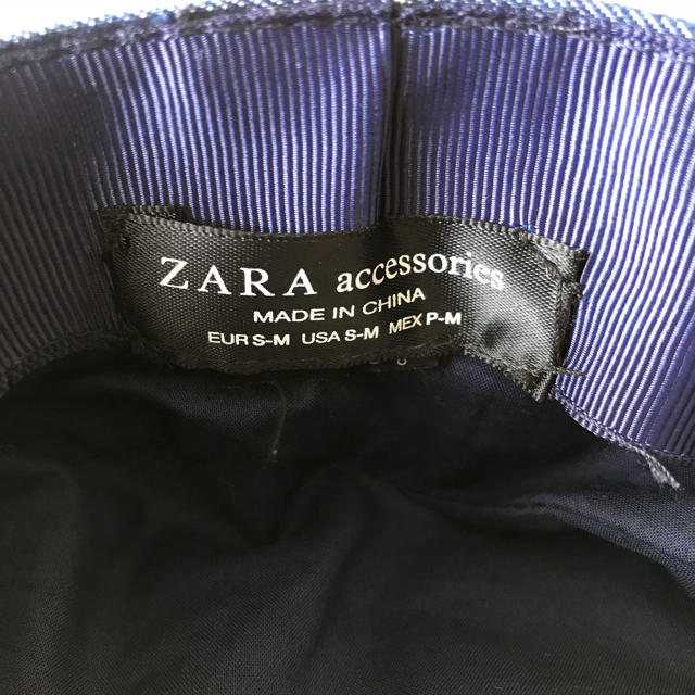 ZARA(ザラ)のザラ マリンキャスケット  デニム キャップ レディースの帽子(キャスケット)の商品写真