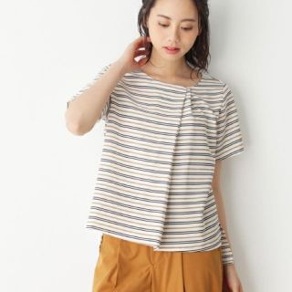 アンタイトル(UNTITLED)のindex 2017ss ボーダープルオーバー ブラウス 美品(シャツ/ブラウス(半袖/袖なし))