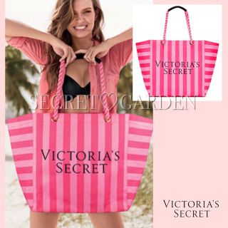 ヴィクトリアズシークレット(Victoria's Secret)の新品＊ヴィクトリアシークレット＊VSストライプトートバッグ＊ピンク(トートバッグ)