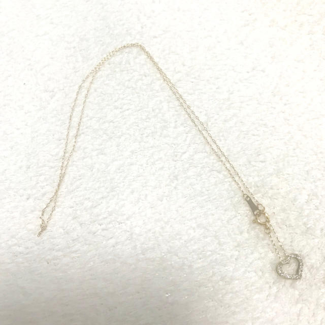 通常 1本タイプ 18K ダイヤ ネックレス 刻印あり ハート バイザヤード