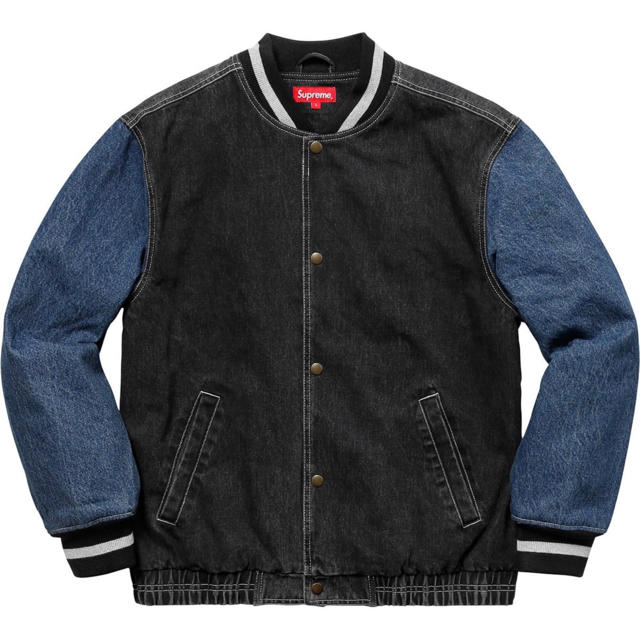 Mサイズ Supreme Denim Varsity Jacket