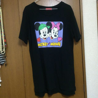 メリージェニー(merry jenny)のミッキーTシャツ黒(Tシャツ(半袖/袖なし))