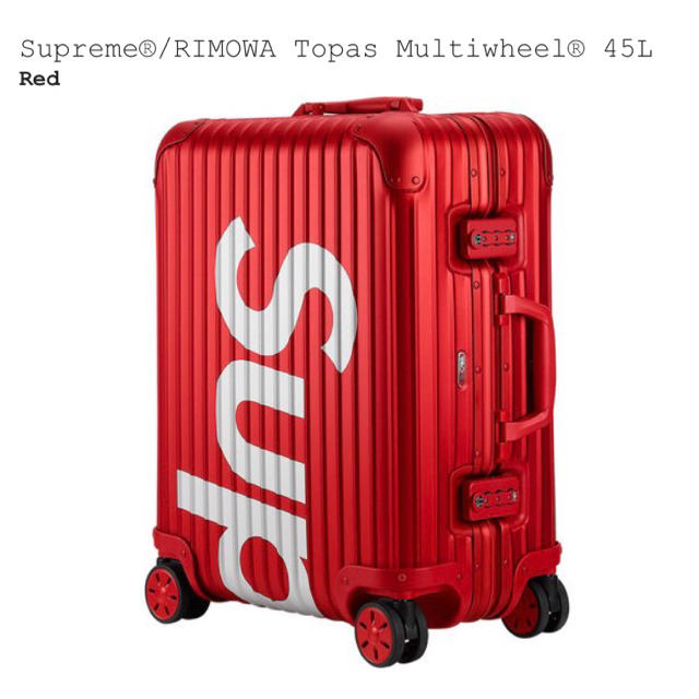 トラベルバッグ/スーツケース Supreme RIMOWA Topas Multiwheel Red 45L