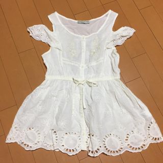 オリーブデオリーブ(OLIVEdesOLIVE)のオリーブ刺繍トップス♡(シャツ/ブラウス(半袖/袖なし))