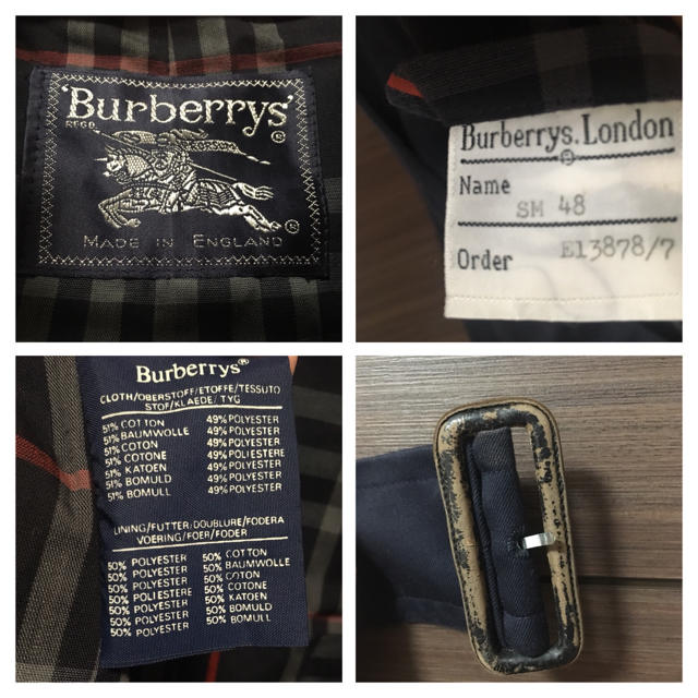 BURBERRY(バーバリー)のトレンチコート バーバリー ネイビー 紺色 メンズのジャケット/アウター(トレンチコート)の商品写真