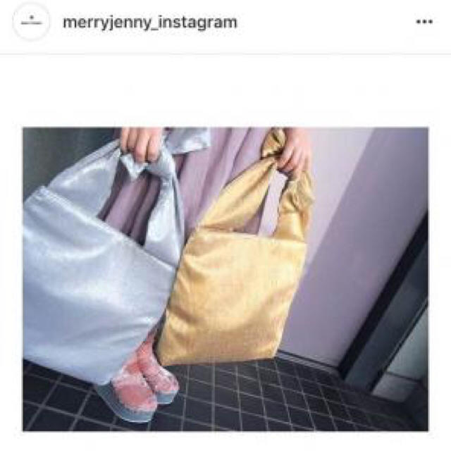 merry jenny(メリージェニー)の【新品】merry jenny ♡ メタリックプリーツトート レディースのバッグ(トートバッグ)の商品写真