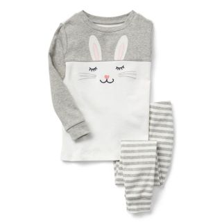 ベビーギャップ(babyGAP)の【新品】ஐஐ5yearsஐஐ バニー長袖パジャマ ボーダーグレー(パジャマ)