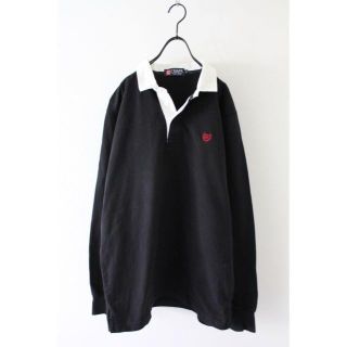 チャップス(CHAPS)の古着　チャップス　CHAPS　ラガーシャツ　黒(Tシャツ/カットソー(七分/長袖))