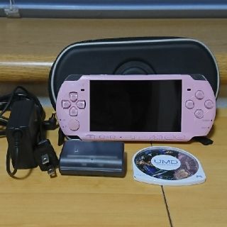 プレイステーションポータブル(PlayStation Portable)のPSP 3000 本体 ピンク 付属品 まとめ売り(携帯用ゲーム機本体)