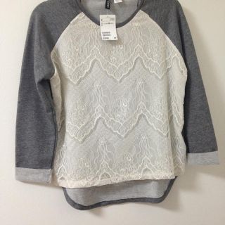 エイチアンドエム(H&M)のH&M♡レース切替スエット(カットソー(長袖/七分))