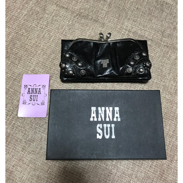 レディースアナスイ ANNASUI 財布 長財布 がま口 レザー レア 入手困難