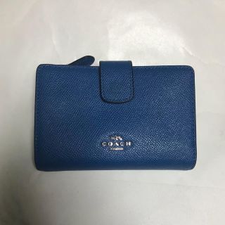 コーチ(COACH)の【早い者勝ち】COACH 正規品 折財布 ブルー(財布)