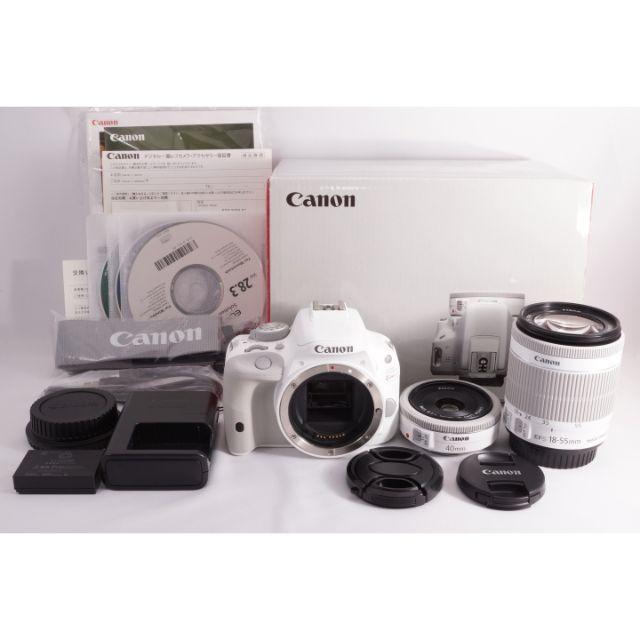 カメラ極上品★canon キヤノン EOS kissx7 ダブルレンズセット ホワイト