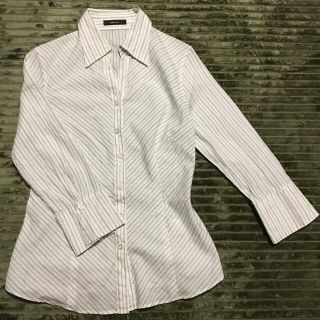 コムサイズム(COMME CA ISM)のあきこ様専用！  コムサイズム のキリッとカッコいいストライプシャツ！(シャツ/ブラウス(長袖/七分))