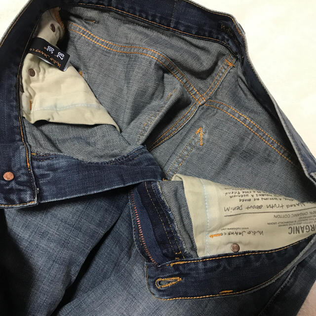 Nudie Jeans(ヌーディジーンズ)のBrute Knut w30 l28 ダメージ加工 オレンジステッチ メンズのパンツ(デニム/ジーンズ)の商品写真
