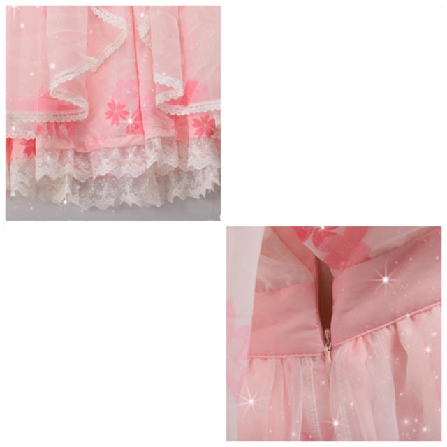 To Alice(トゥアリス)のゆめかわいい 浴衣風ワンピ L 桜 ピンク 可愛い ロリータ レディースのワンピース(ミニワンピース)の商品写真