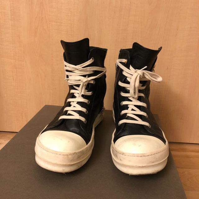 Rick Owens 42リックオウエンスレザースニーカーブーツ | labiela.com