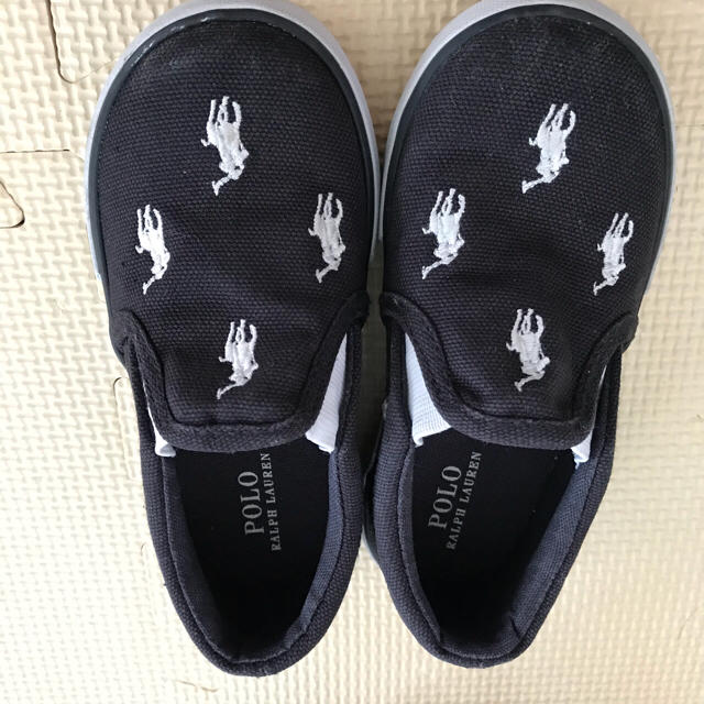 POLO RALPH LAUREN(ポロラルフローレン)のポロ ラルフローレン スニーカー 14cm ブラック キッズ/ベビー/マタニティのベビー靴/シューズ(~14cm)(スニーカー)の商品写真