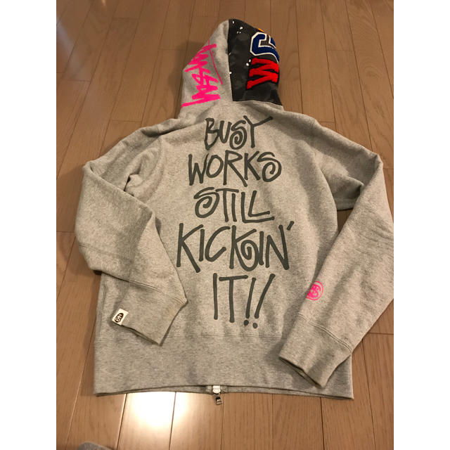 A BATHING APE - エイプ ステューシー コラボ シャークパーカーの通販
