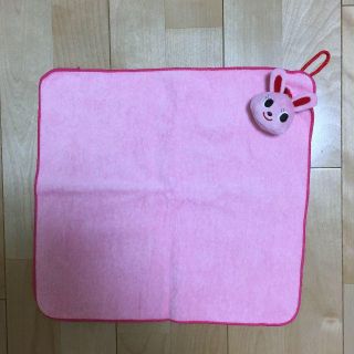 ミキハウス(mikihouse)の【新品】ミキハウス／ループタオル／ピンク／うさぎ(タオル/バス用品)