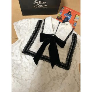 アリスアンドオリビア(Alice+Olivia)のあーさー様 専用 アリスアンドオリビア リボン レースブラウス (シャツ/ブラウス(半袖/袖なし))