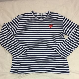 コムデギャルソン(COMME des GARCONS)のコムデギャルソン / ボーダーロンT / ネイビー(Tシャツ/カットソー(七分/長袖))