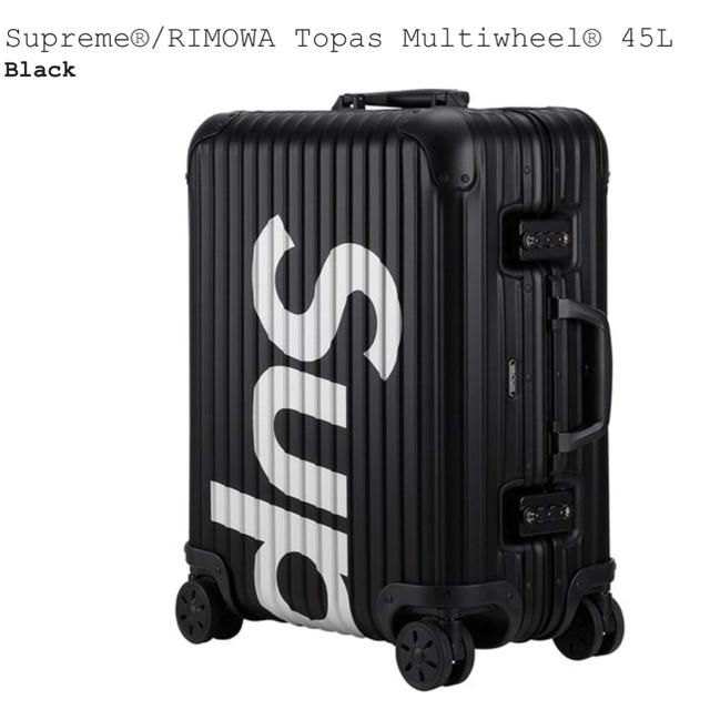 Supreme(シュプリーム)の黒 45L リモア シュプリーム supreme RIMOWA メンズのバッグ(トラベルバッグ/スーツケース)の商品写真