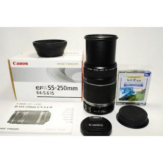 キヤノン(Canon)の【もか様専用】希少な新品級/キャノン EF-S 55-250 IS/手振補正付(デジタル一眼)