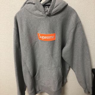 シュプリーム(Supreme)のsupreme ボックスロゴ オレンジ(パーカー)