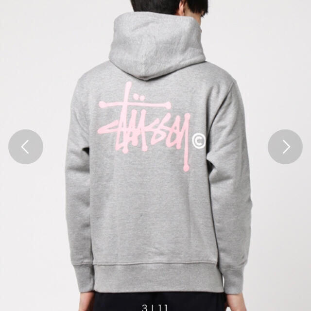 STUSSY - stussy パーカー グレーピンクの通販 by H's shop ...