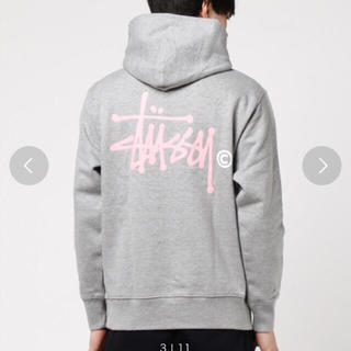 STUSSY - stussy パーカー グレーピンクの通販 by H's shop 