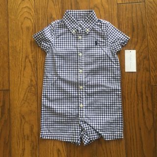 ラルフローレン(Ralph Lauren)のRalph Lauren新品9Mショートオール ボタンダウン ロンパース(ロンパース)