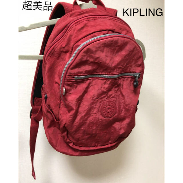 kipling - ☆超美品☆KIPLING リュックサック 赤 エンジの通販 by ...