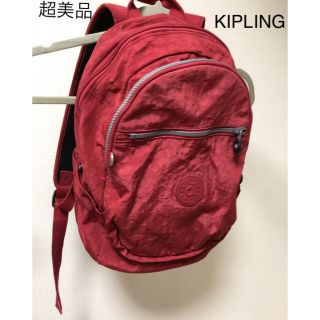 キプリング(kipling)の★超美品★KIPLING リュックサック 赤 エンジ(リュック/バックパック)