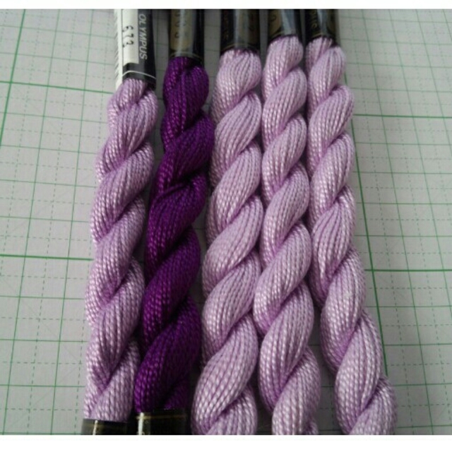 OLYMPUS(オリンパス)のOlympus 刺繍糸 PEARL COTTON5本セット ハンドメイドの素材/材料(生地/糸)の商品写真