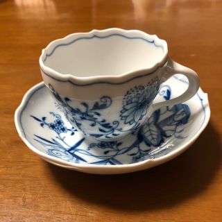 マイセン(MEISSEN)の美品 マイセン ブルーオニオン カップ&ソーサー(食器)