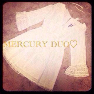 マーキュリーデュオ(MERCURYDUO)のMERCURY♡コットンレースワンピ新品(ミニワンピース)