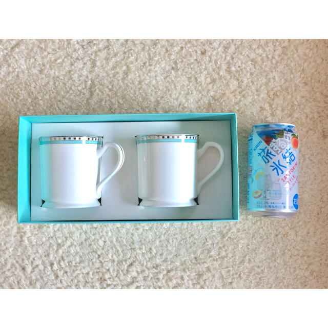Tiffany & Co. - 【新品】ティファニー プラチナ ブルー バンド マグ 2個セット 箱付きの通販 by yoko's shop