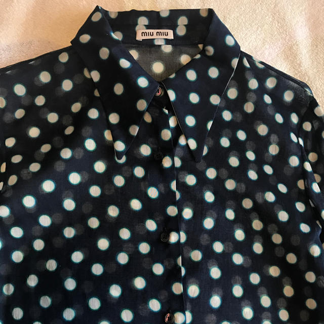 miumiu colorful dot blouse.