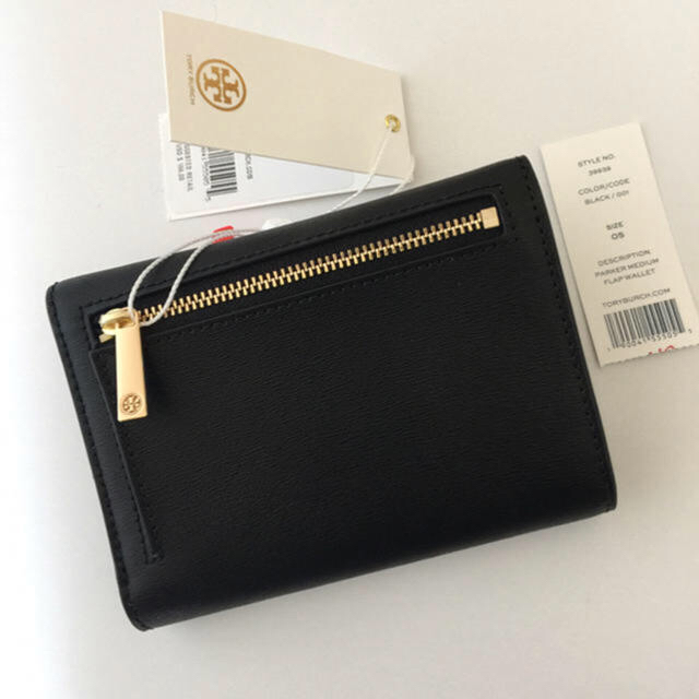 Tory Burch(トリーバーチ)のTORY BURCH 折り財布 ブラック 黒 ミディアム ウォレット レディースのファッション小物(財布)の商品写真